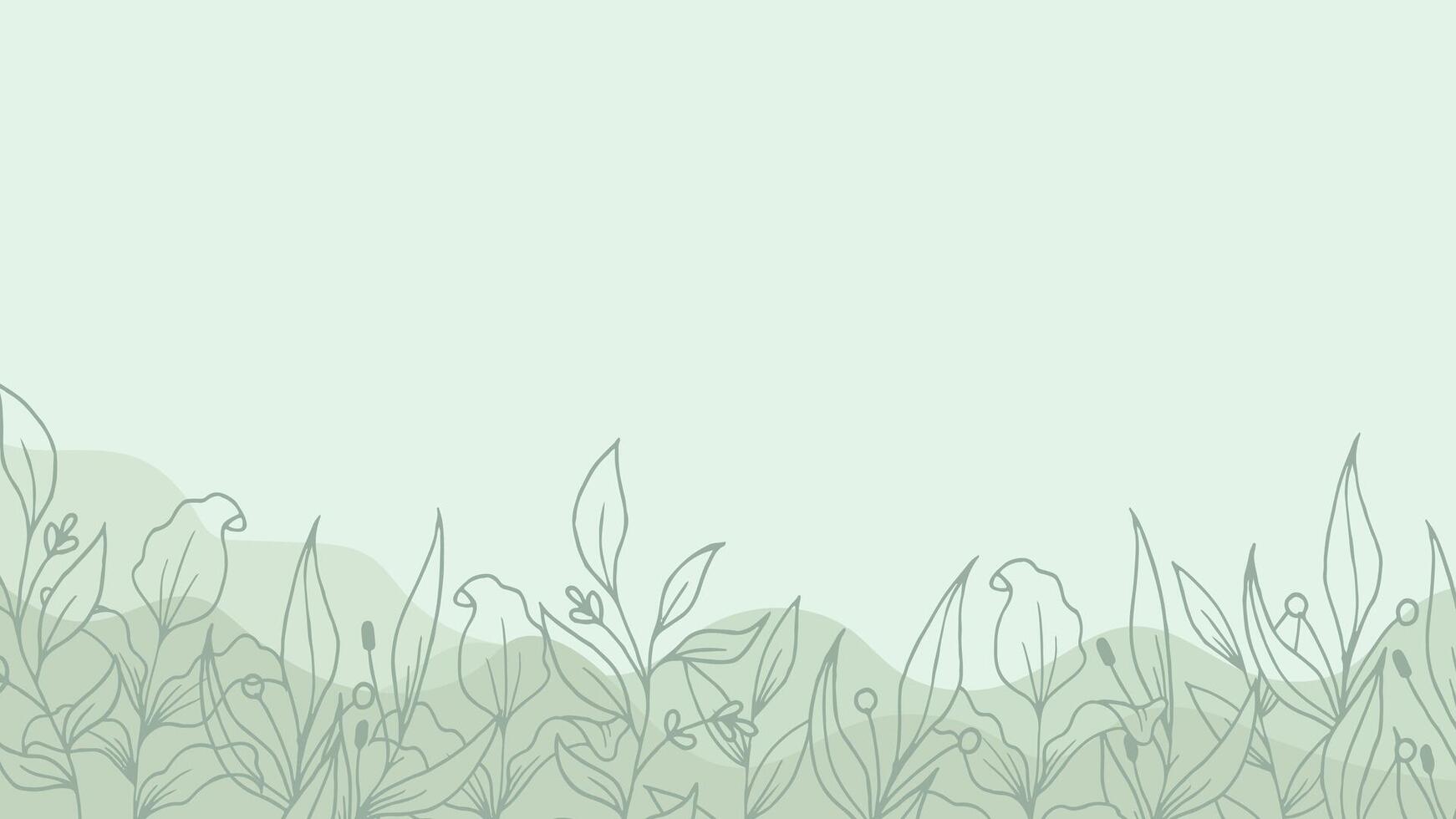 Charming Floral Foliage Background with Subtle Colors vector