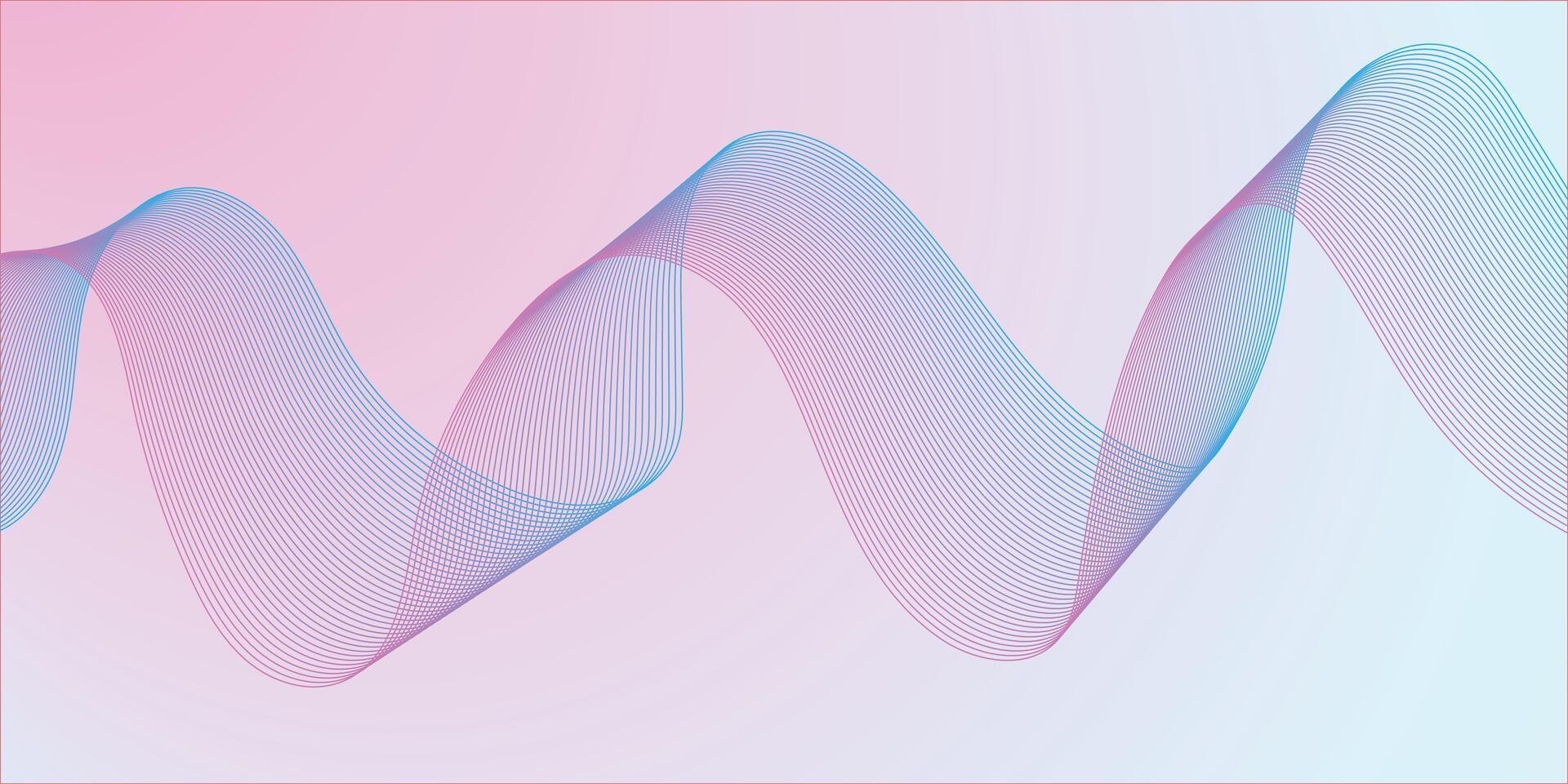 Premium light pink color abstract background with light blue wave, Dynamic light blue wave pattern, Modern flowing wavy lines, Fluidity backgrounds vector