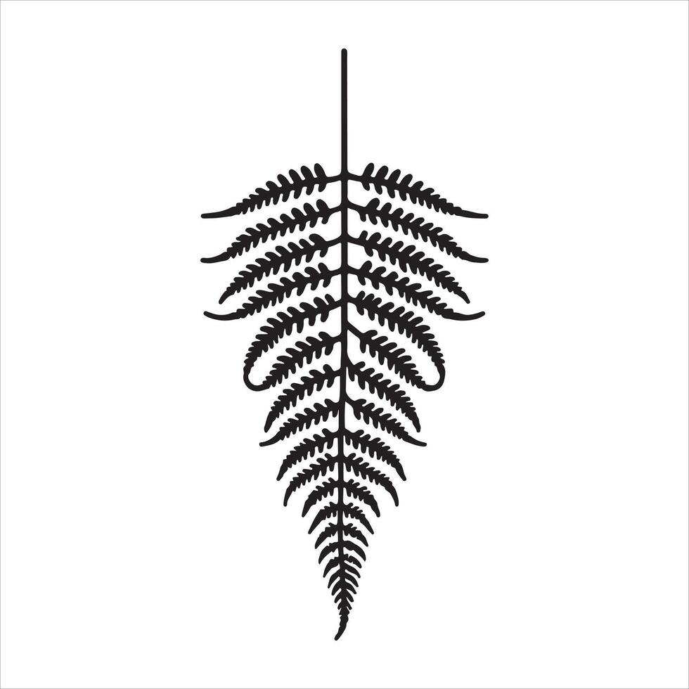 Hanging Fern Silhouette file vector