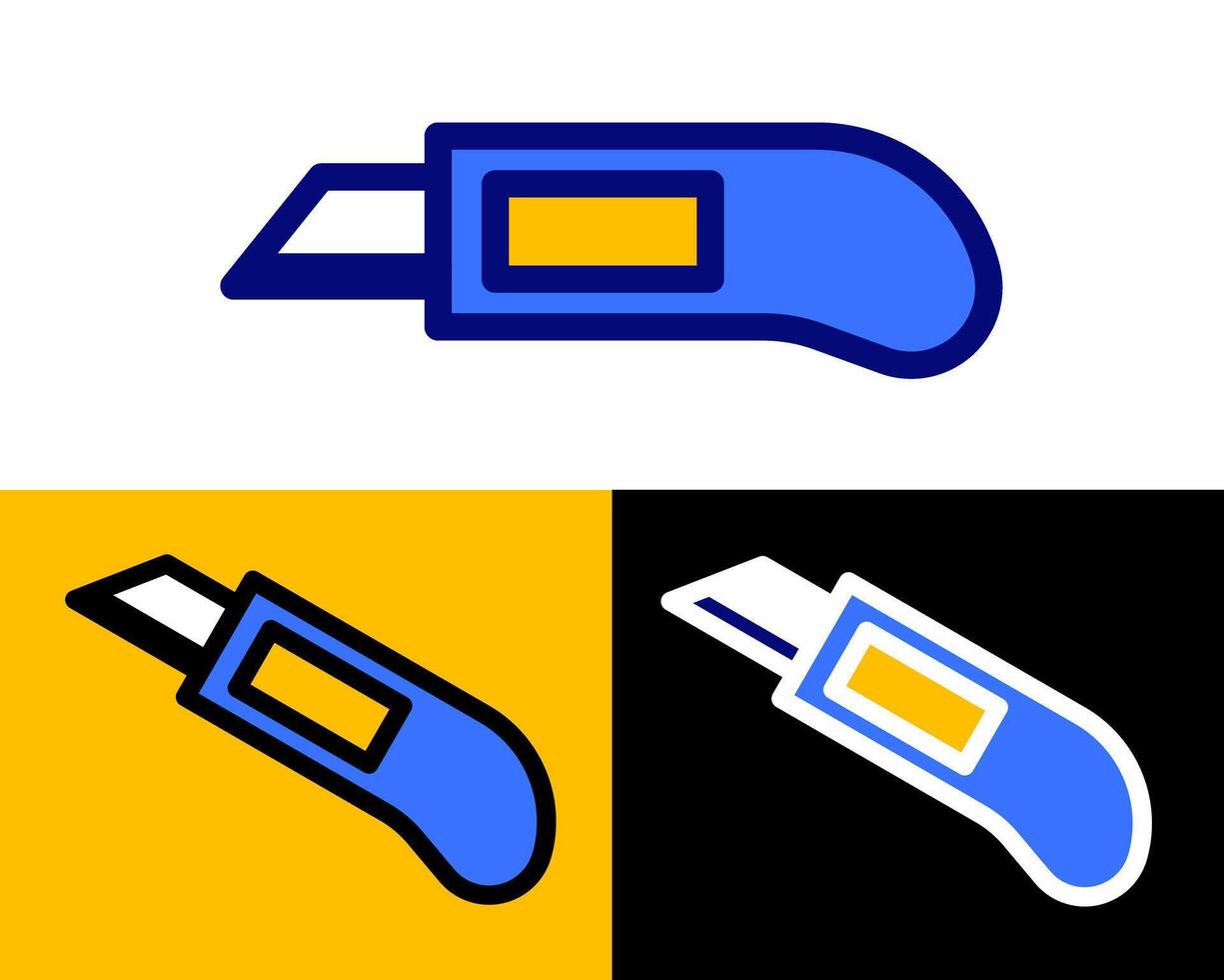 Illustration of a Multi-Purpose Cutting Tool A versatile and durable cutting tool, perfect for DIY enthusiasts, crafting, and professional tasks vector