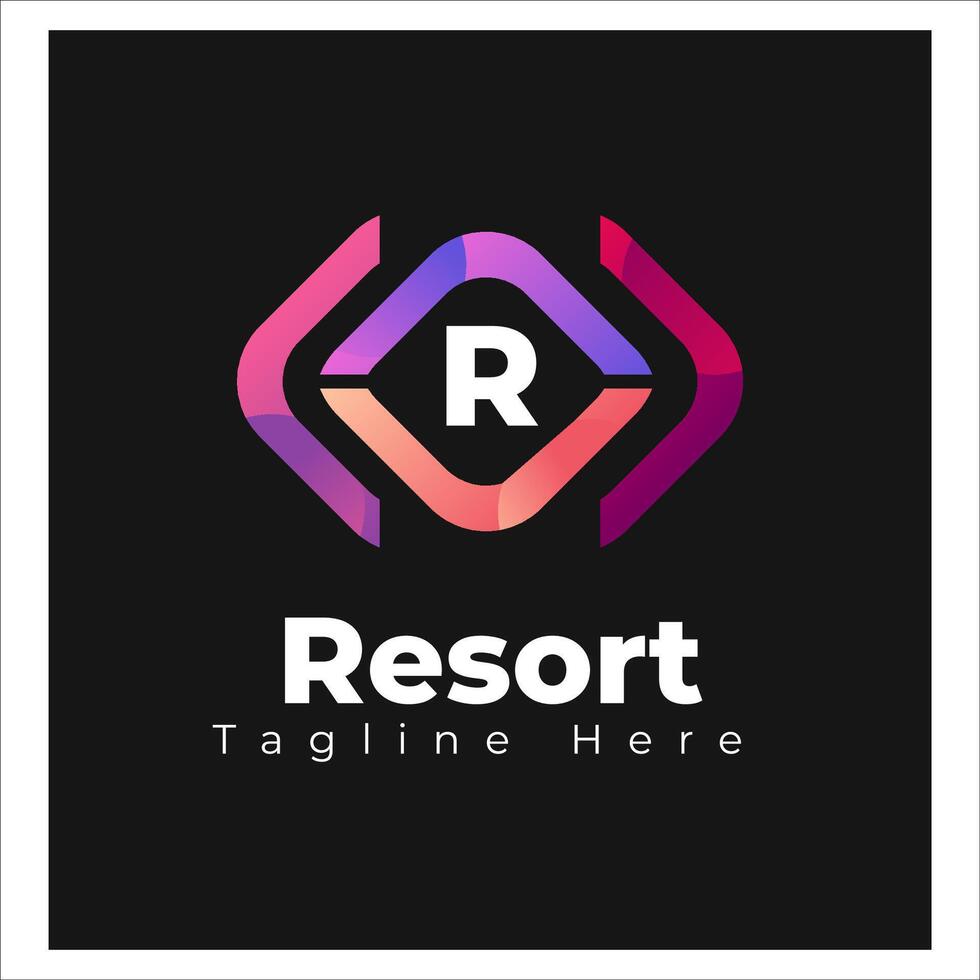 resort logo design vector