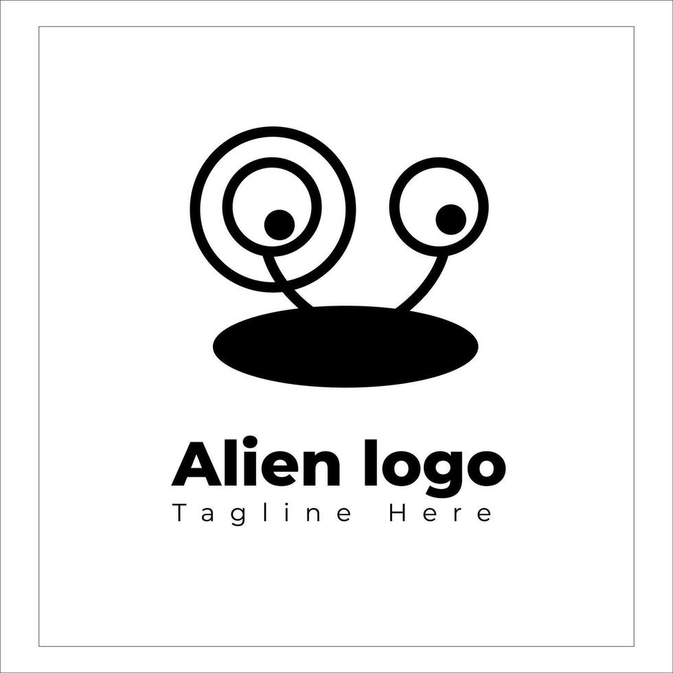 alien logo design vector