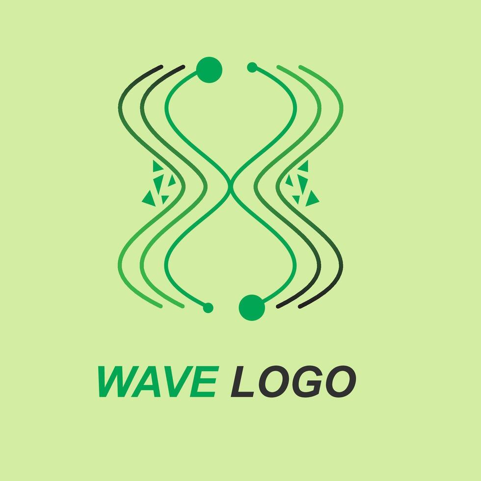 wave logo design vector