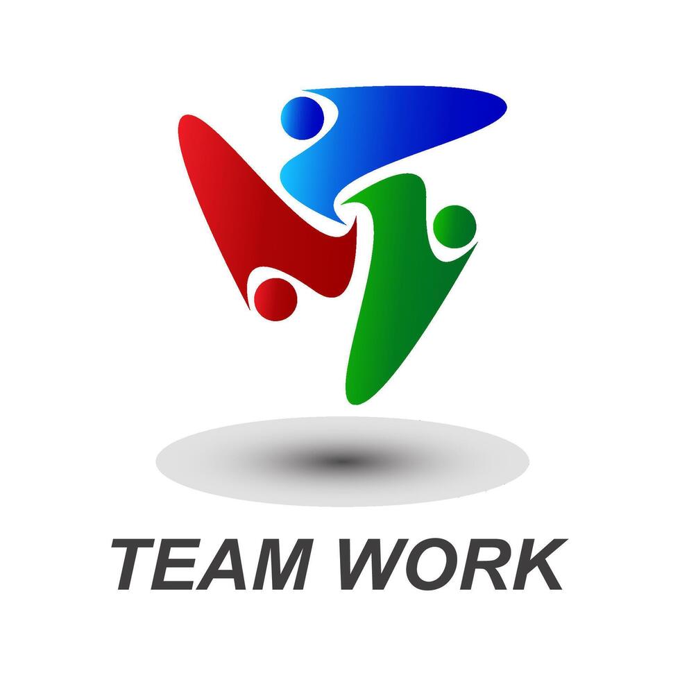 teamwork logo design vector