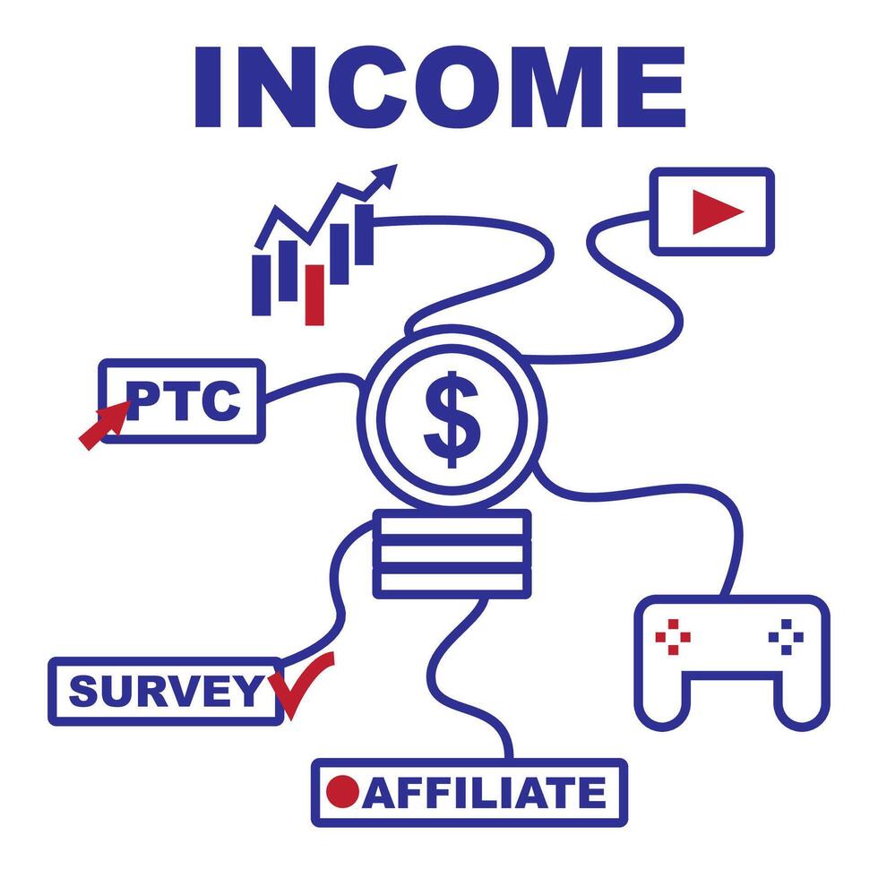 passive income design template vector