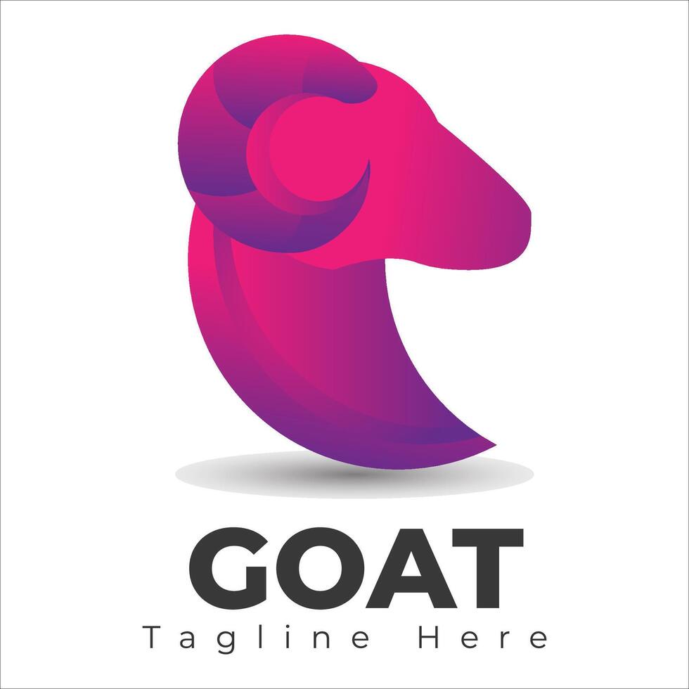 goat logo design vector