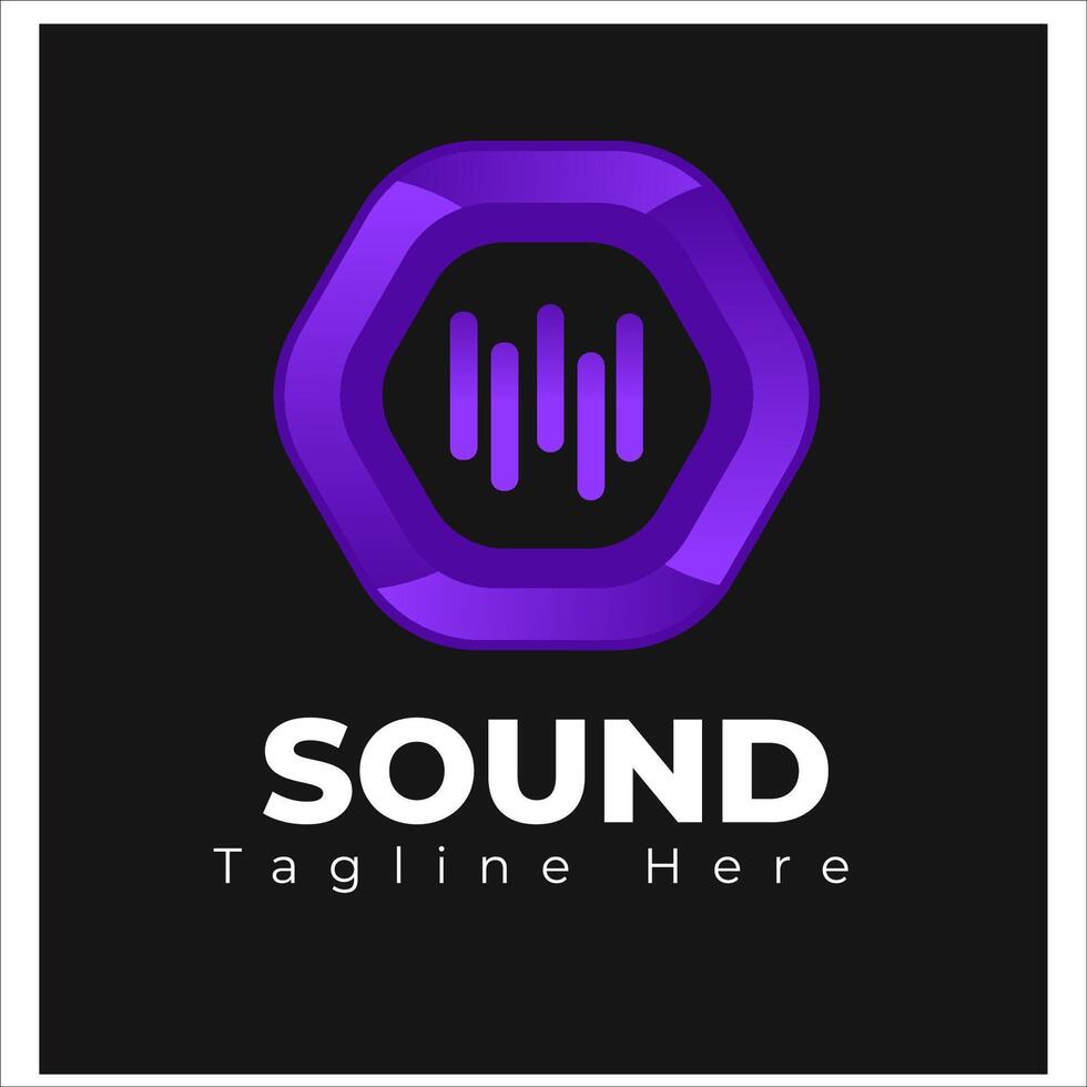 sound logo design vector