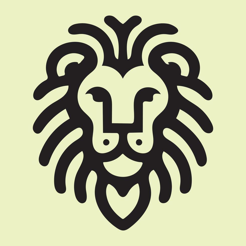 Lion head icon, illustration vector