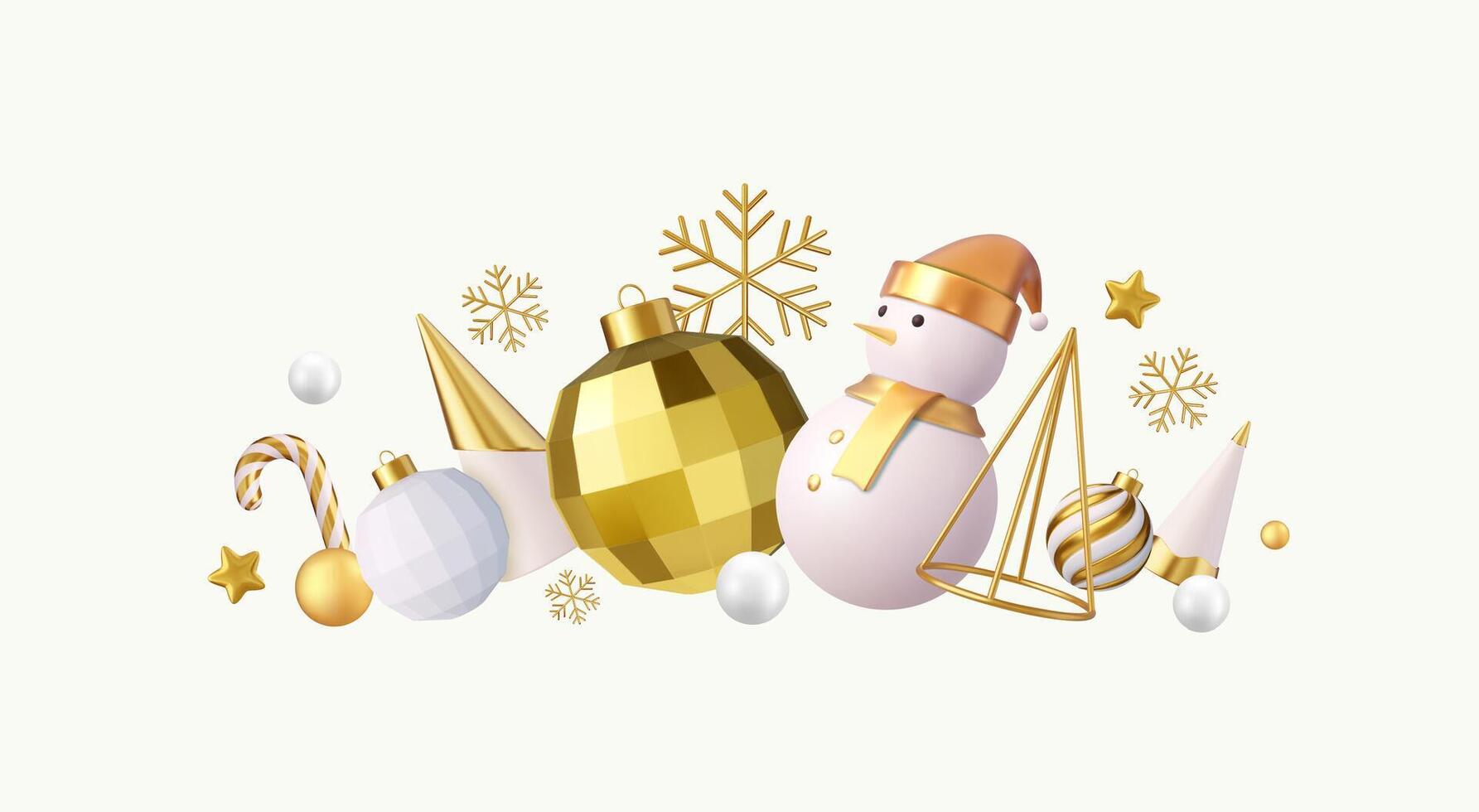 3d Christmas background vector