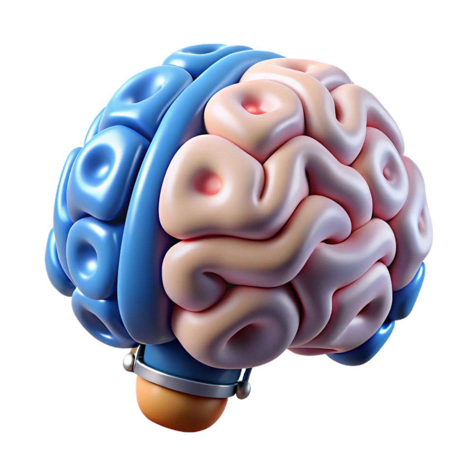 Human Brain with Advanced AI Interface png