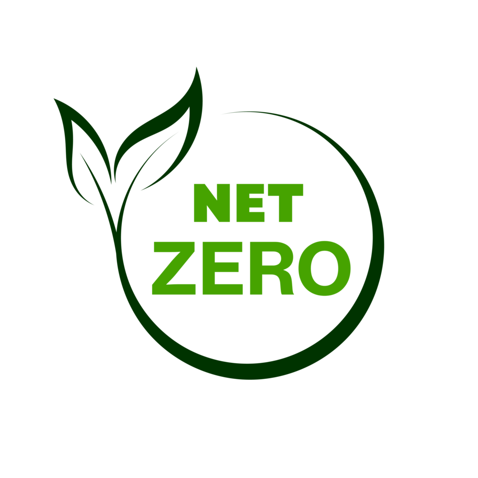 Net zero label stamp design leaves net zero carbon eco stamp symbol png