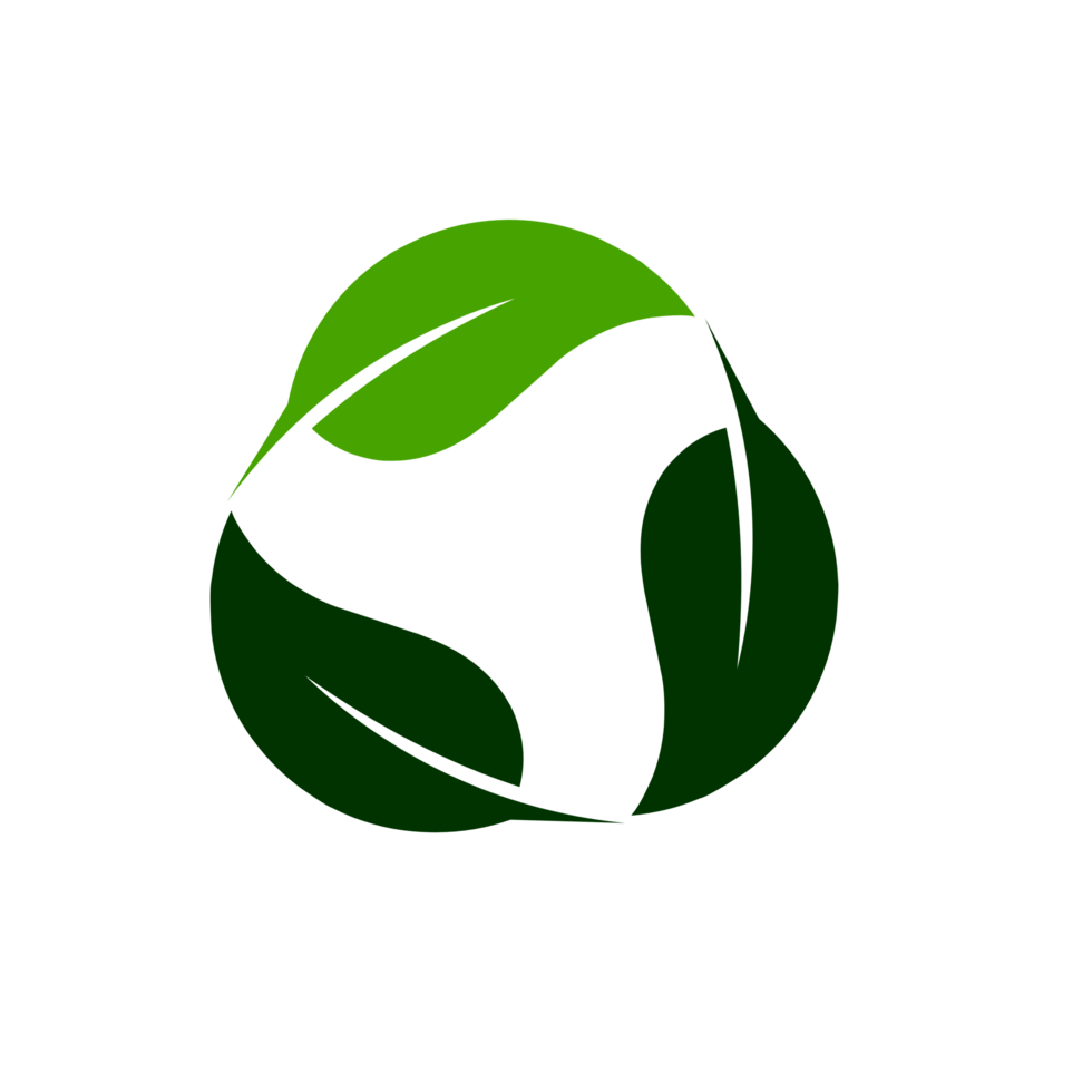 Green leaf icon. Isolated recycling symbol. Eco recycle sign. Biodegradable recyclable package icon. png