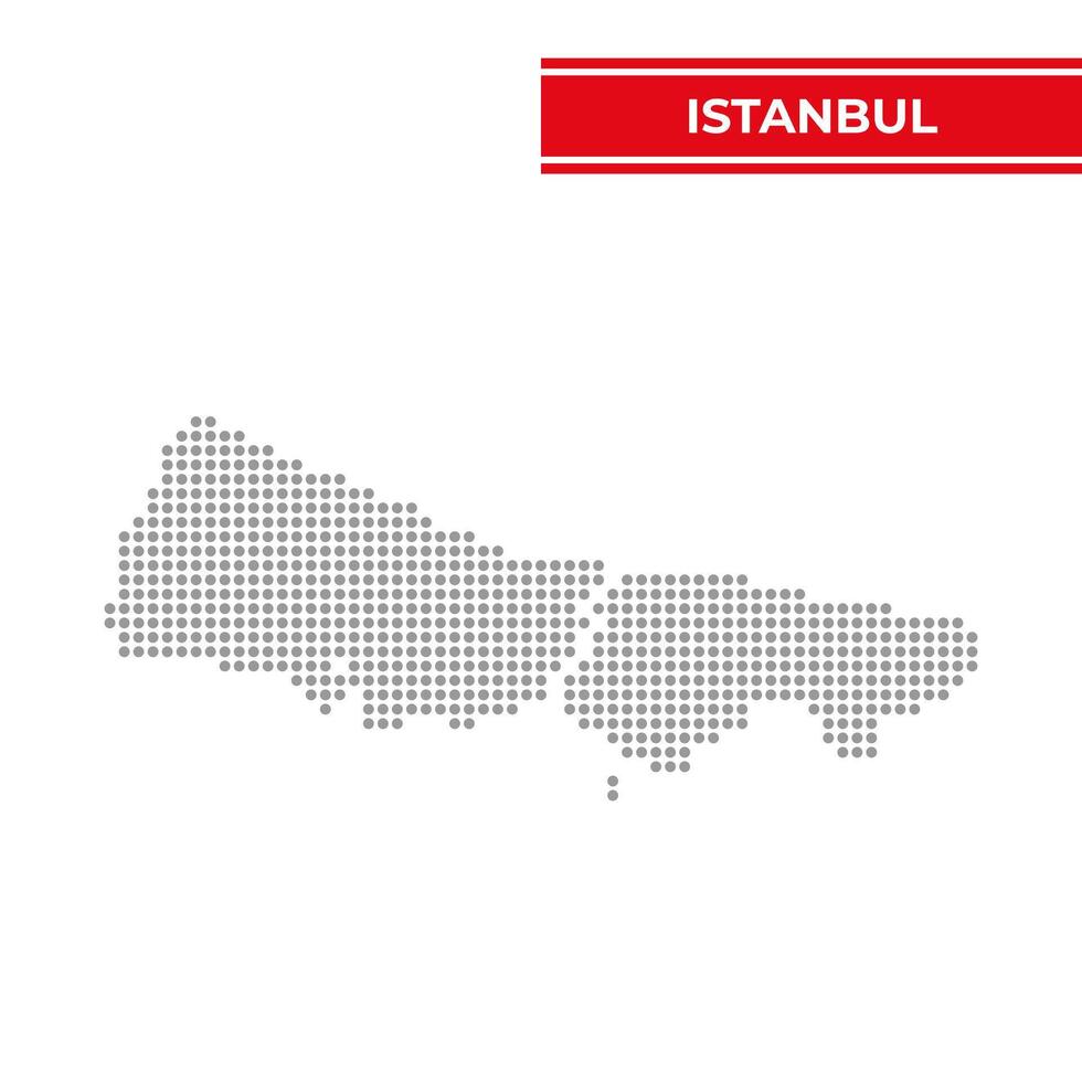 Dotted map of Istanbul is a province of Turkiye vector