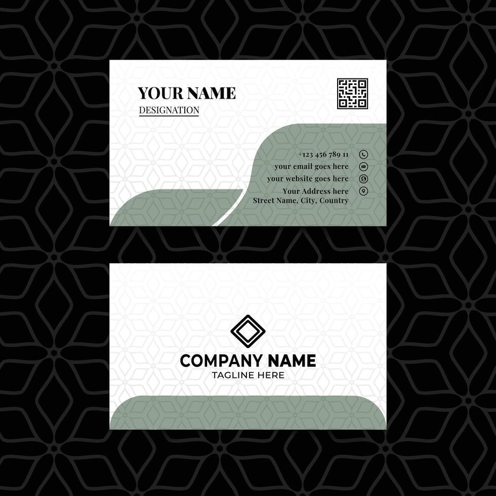 Corporate Business Card Design With Double-Sides For Advertising, Luxury Modern Business Card Design Template vector