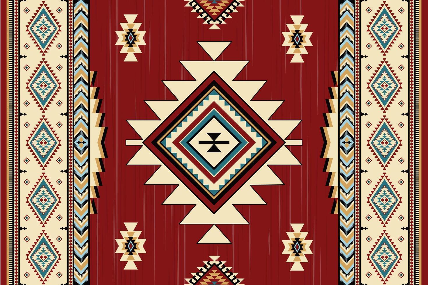 Ethnic geometric patterns design for clothing fabric background wallpaper wrap batik knitwear embroidery style illustration vector