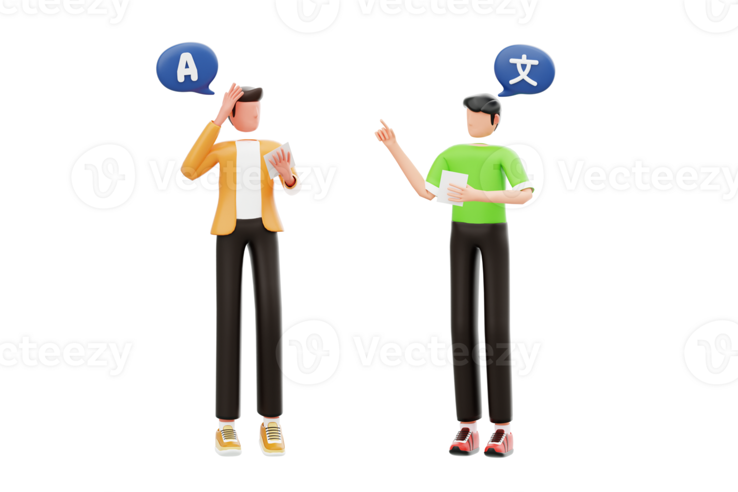 Language Translator 3D Illustration. translator communication 3d illustration png