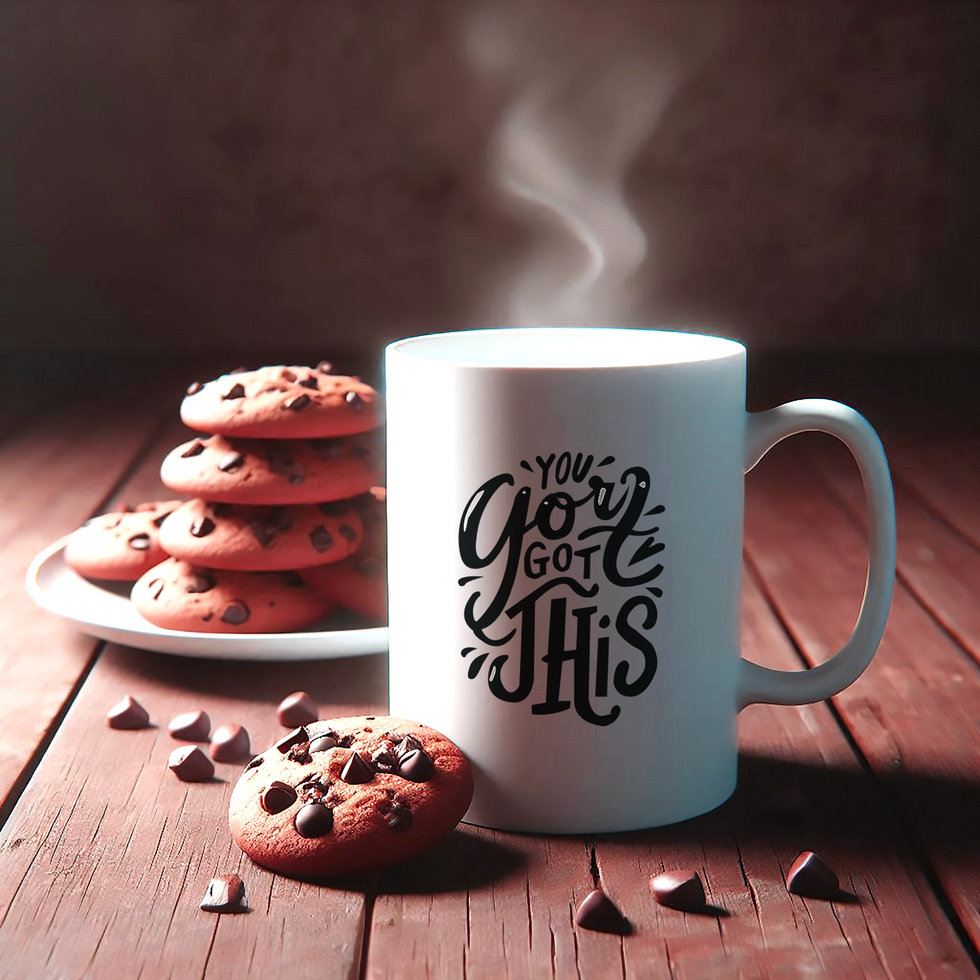 A Coffee Mug Mockup with Cookies template psd