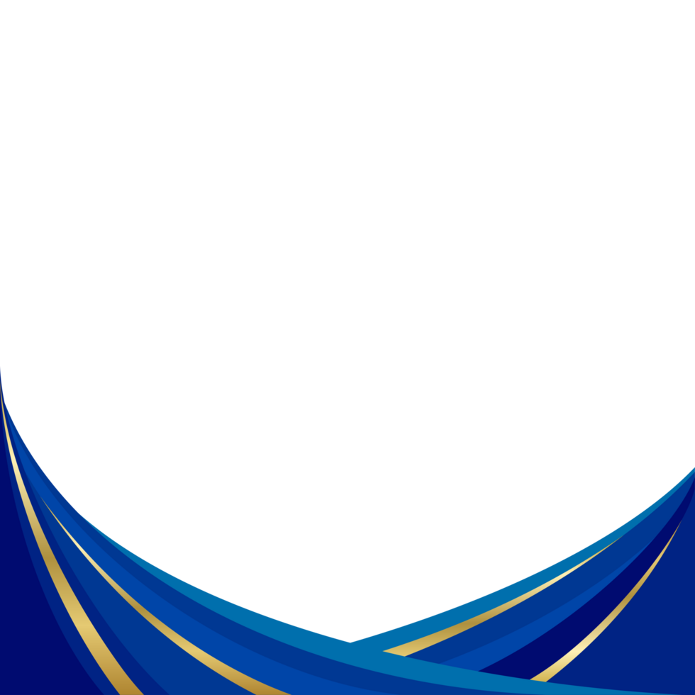 Gold and blue border for business or certificate design png