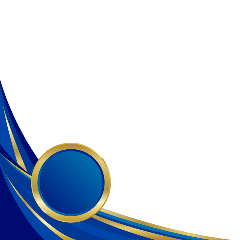 Curve corner border for business or certificate design png