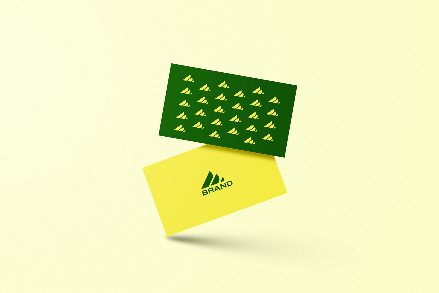 Modern floating business card and name card mockup psd