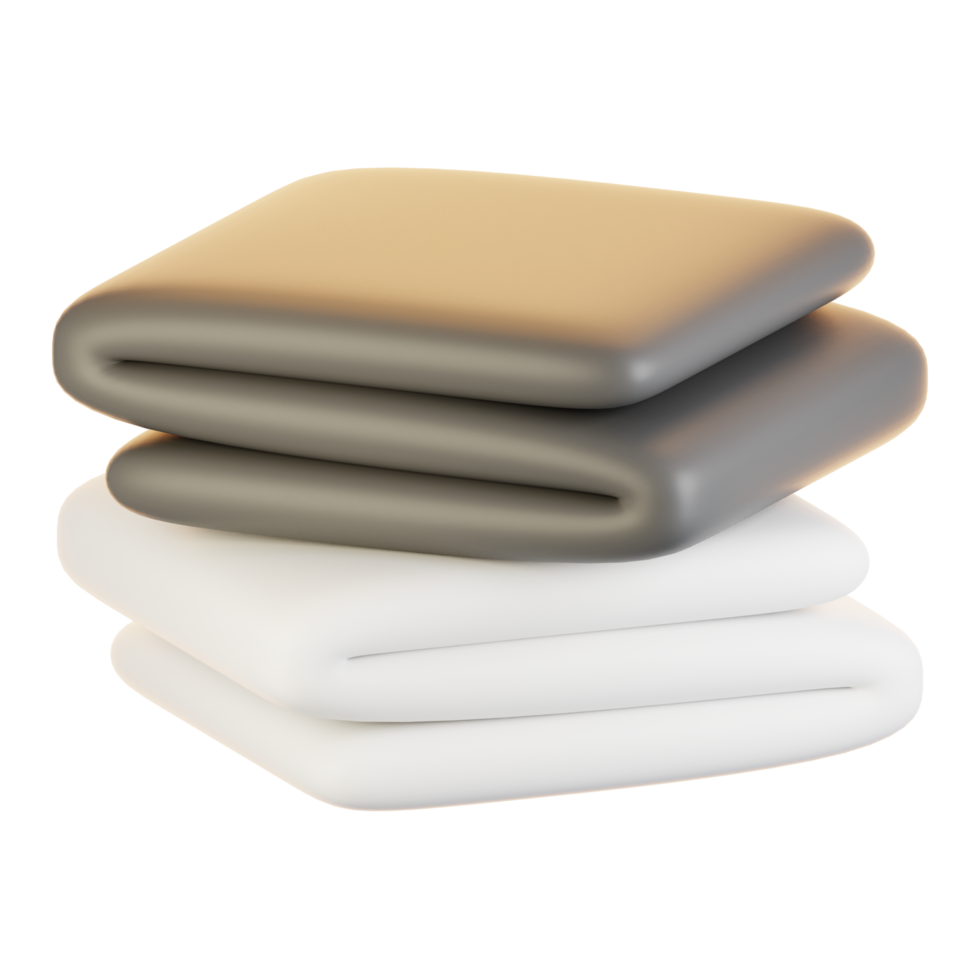 3d rendering bathroom icon concept. 3d render towel png