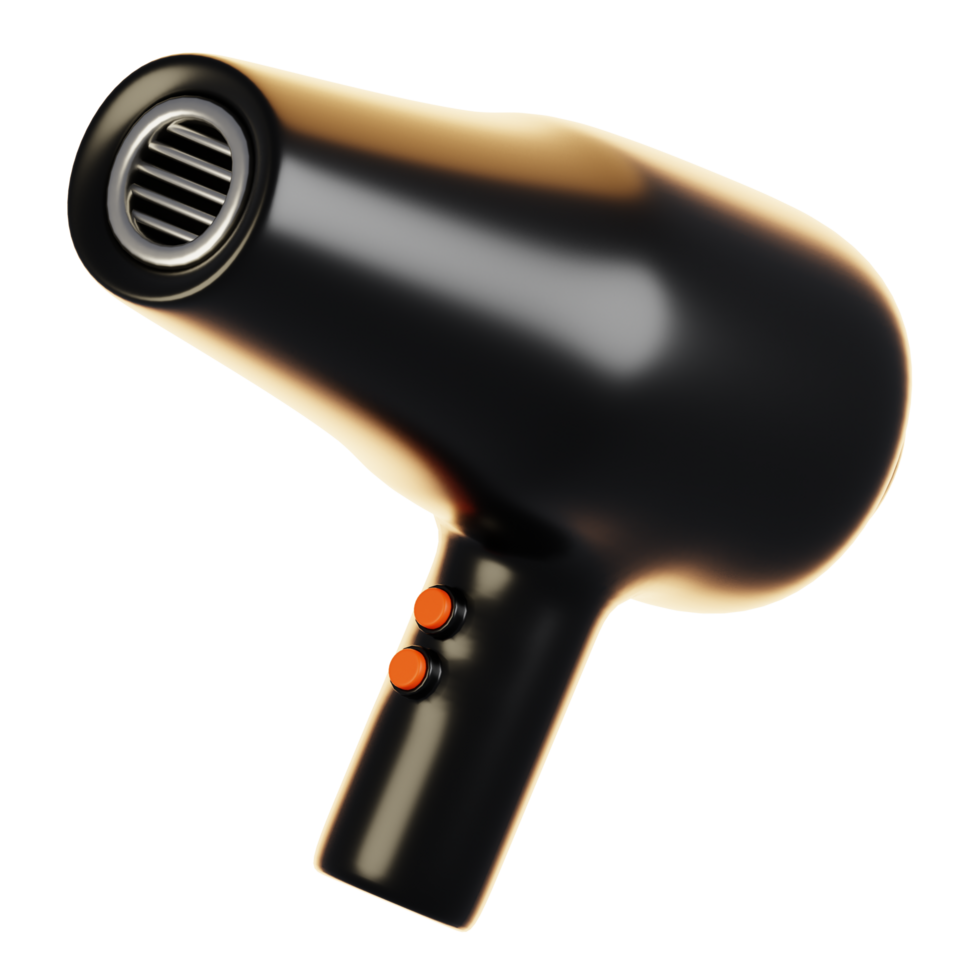 3d rendering bathroom icon concept. 3d render hair dryer png