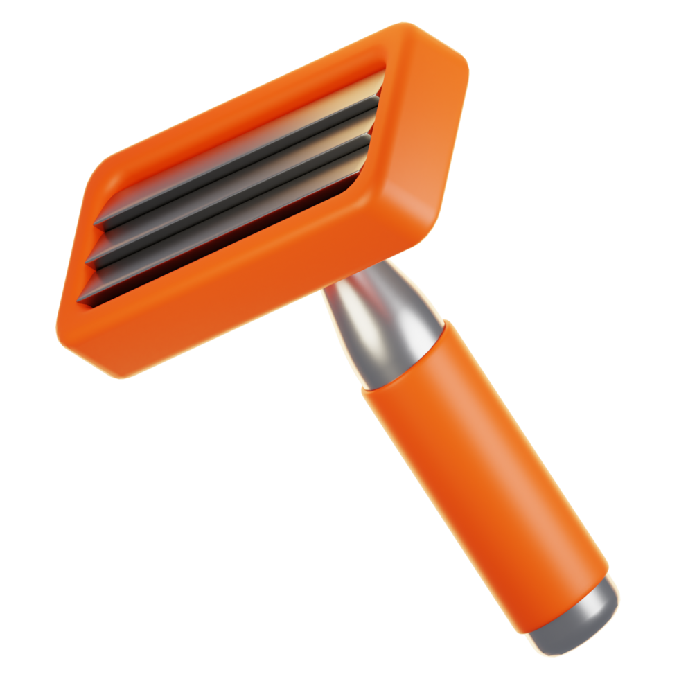 3d rendering bathroom icon concept. 3d render razor png