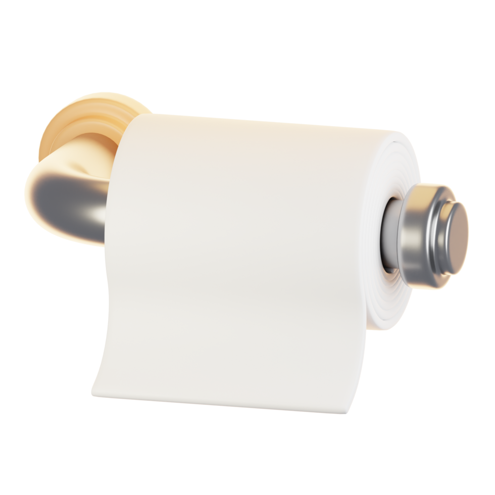 3d rendering bathroom icon concept. 3d render toilet tissue png