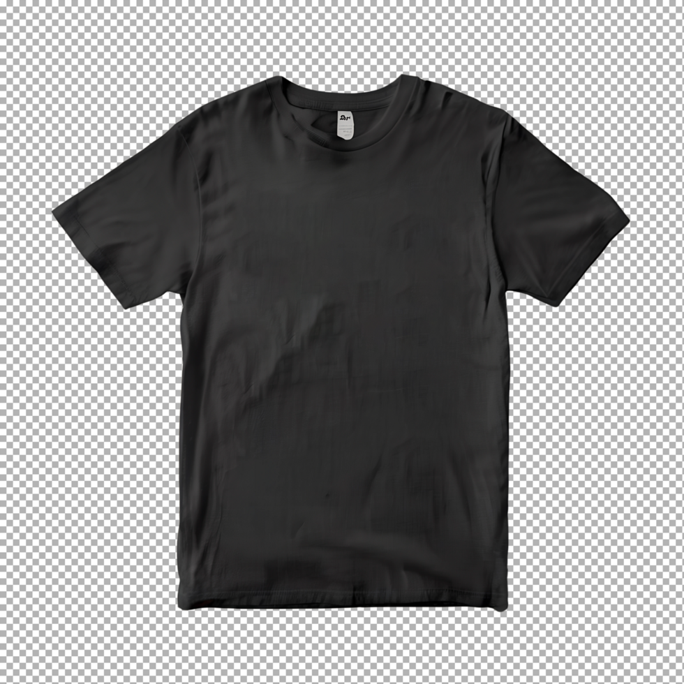 Black T Shirt Mockup on Transparent Background psd