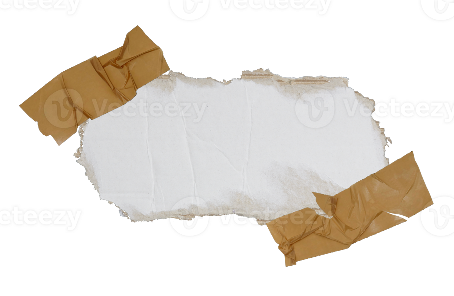 kraft corrugated paper on transparent background file png