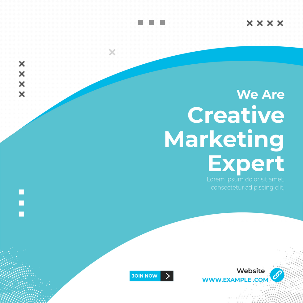 Marketing agency social media post banner template design psd