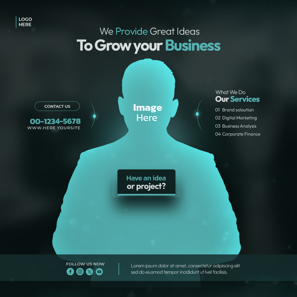 The website design for a business psd