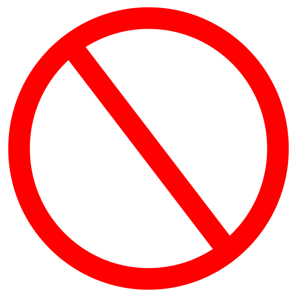 no sign image with transparent background png