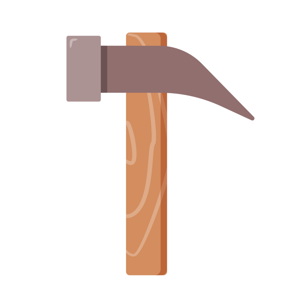 a hammer icon in cartoon style png