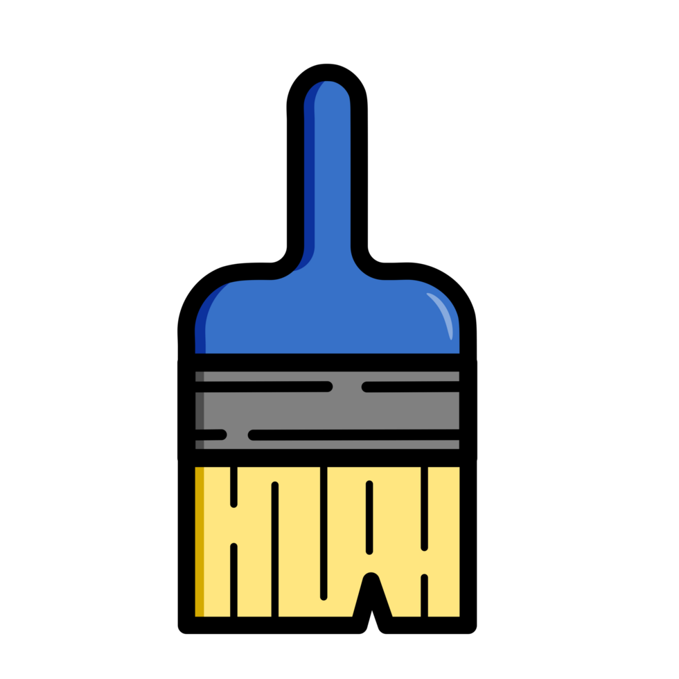 a paint brush icon on a transparent background png