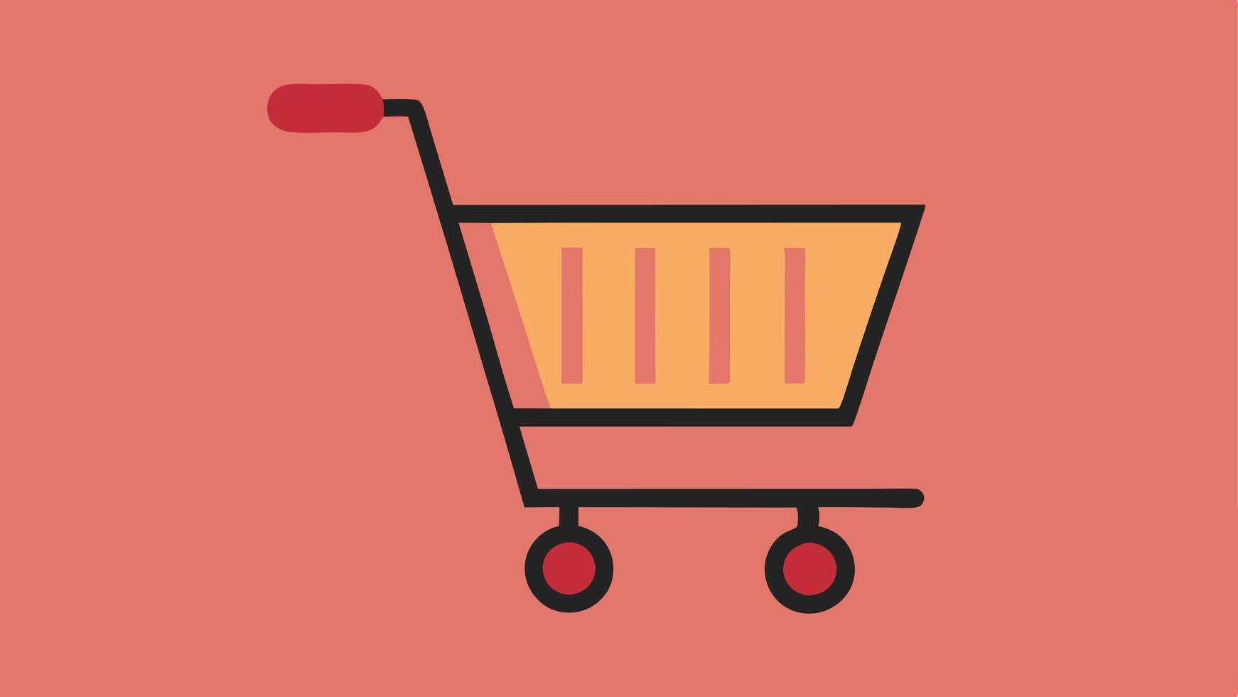 These descriptions focus on artistic interpretations that convey the essence of Buy Nothing Day through the depiction of an empty shopping cart in various styles.. vector