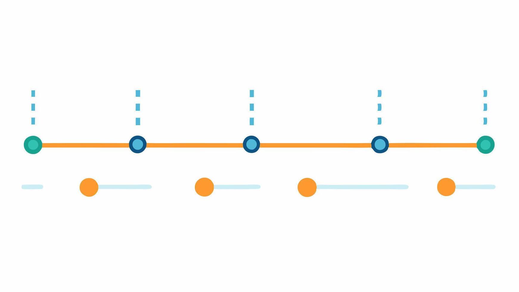 Treatment Timeline A linear timeline illustrating the typical treatment duration and expected results with markers for maintenance sessions and visible changes.. vector