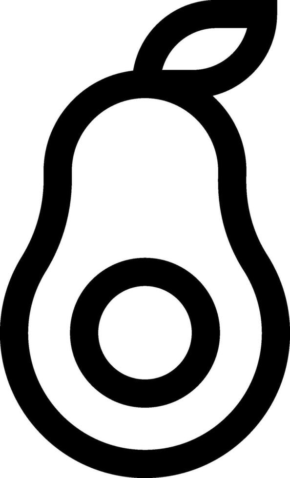 A black and white pear icon vector