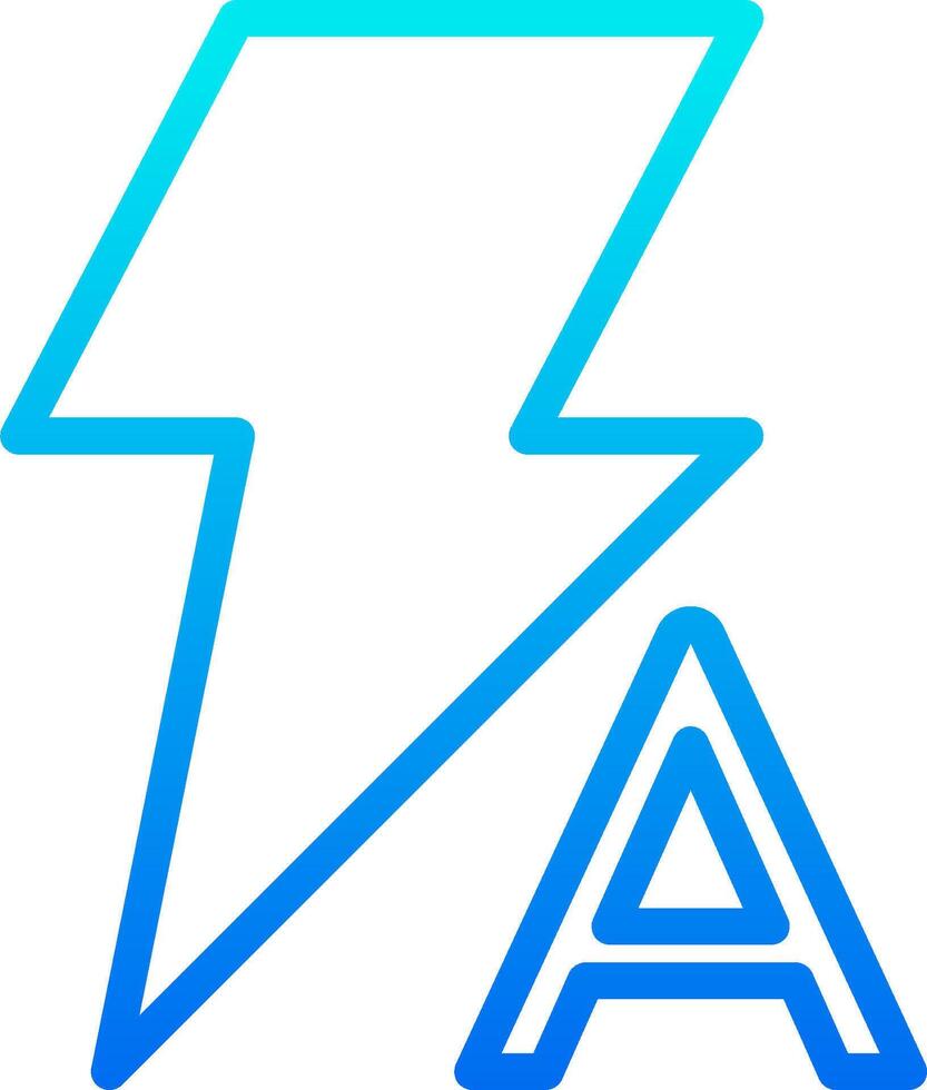 The logo for a lightning bolt with the letter a vector