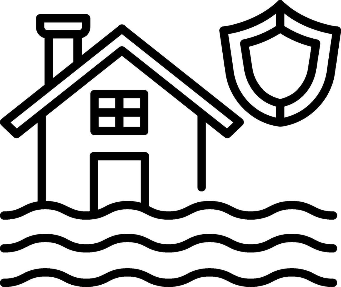 A house with a shield and a house on the water vector