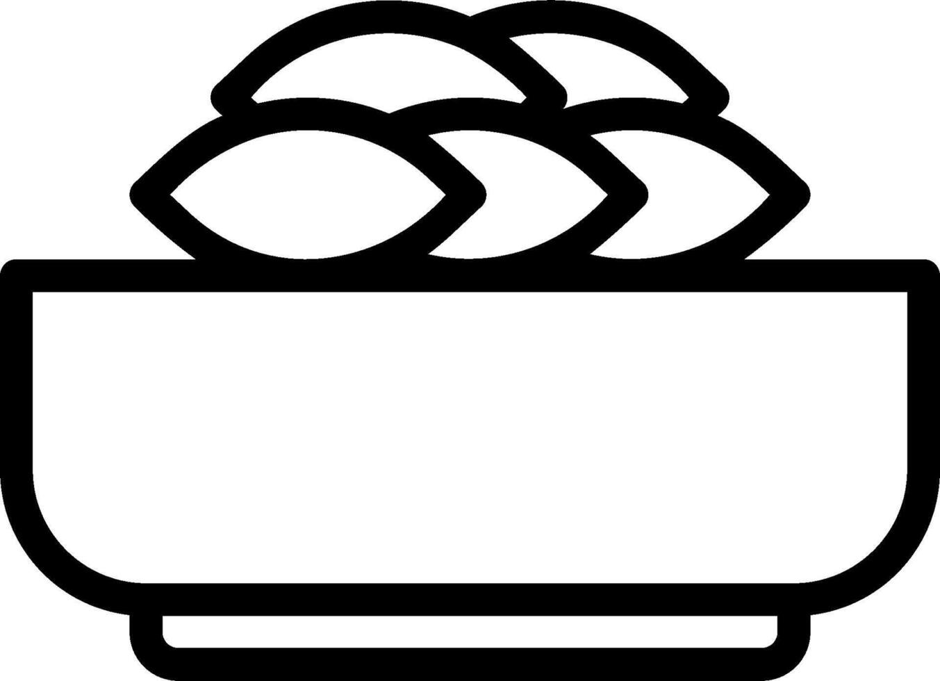 A bowl of rice with a bowl of fruit in it vector