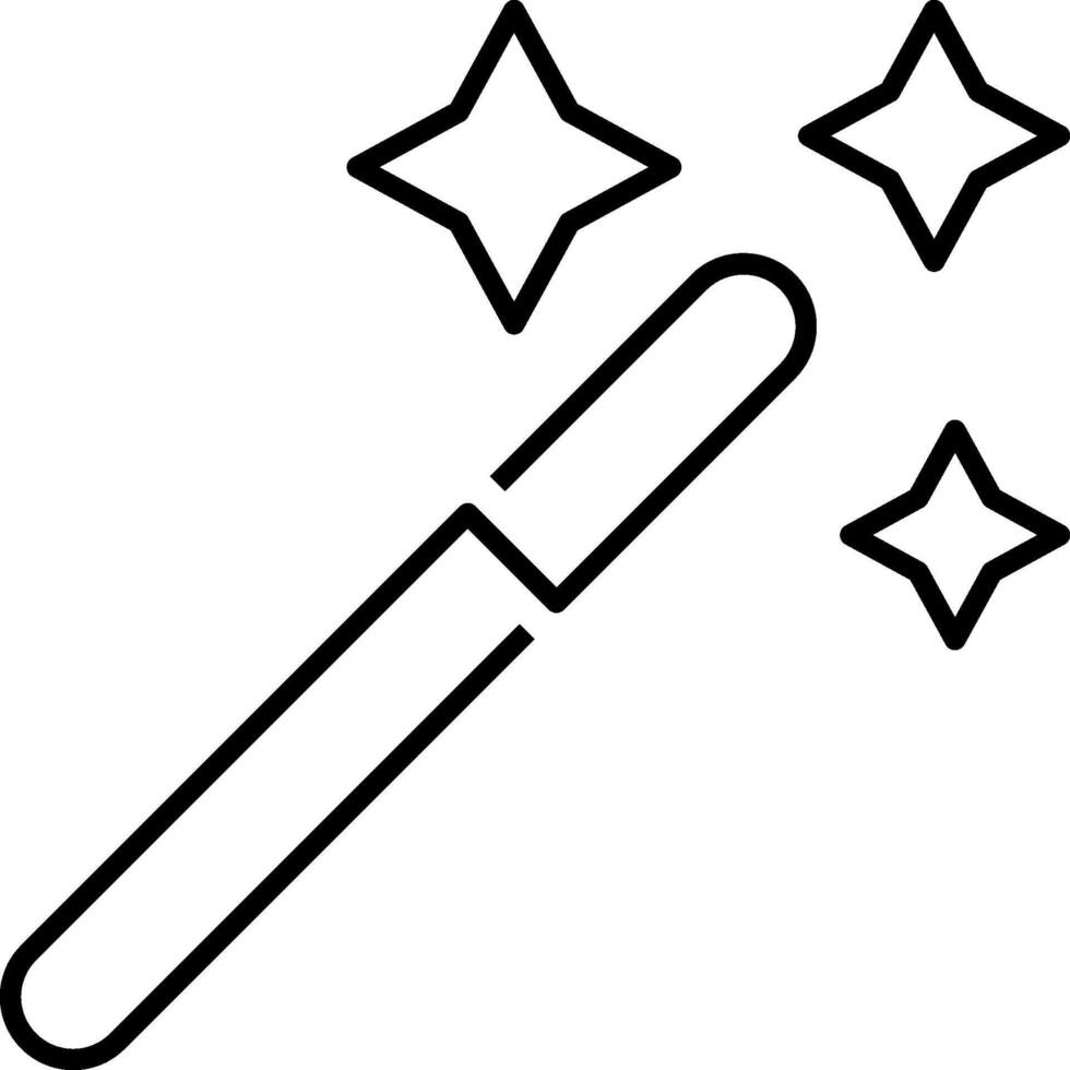 Magic wand icon with stars vector