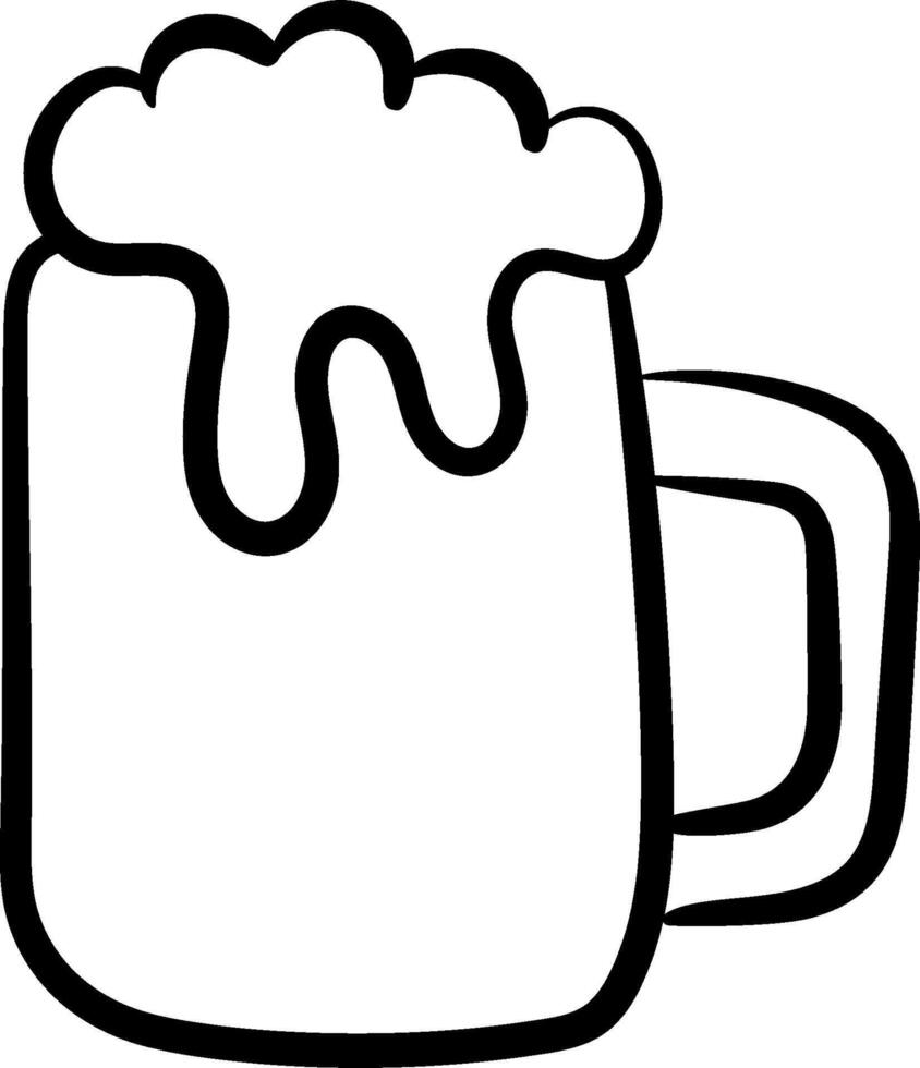 Beer mug coloring pages vector