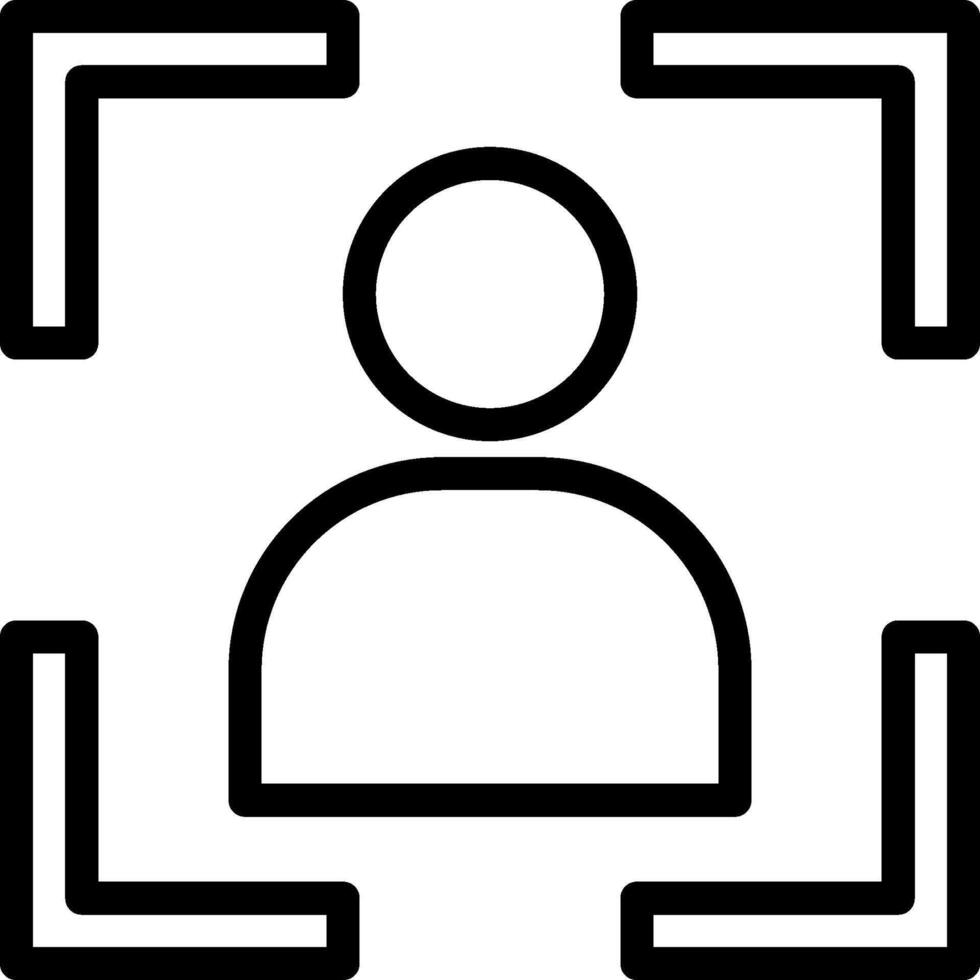 A person is in a square with four squares around them vector