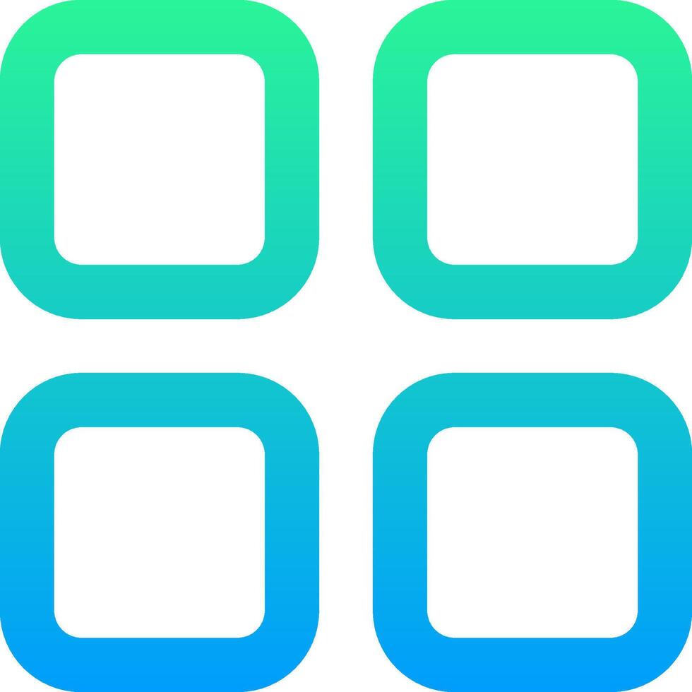 Four square icons with different colors vector