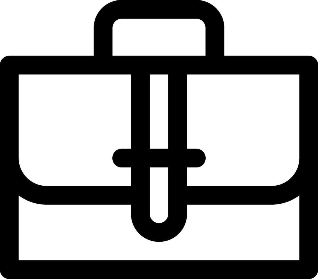 A black and white image of a briefcase vector