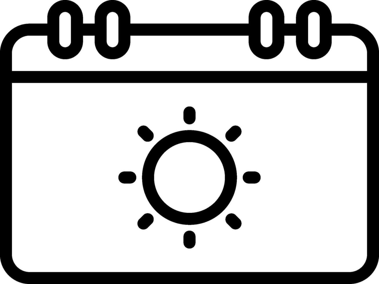 A calendar with a sun on it vector