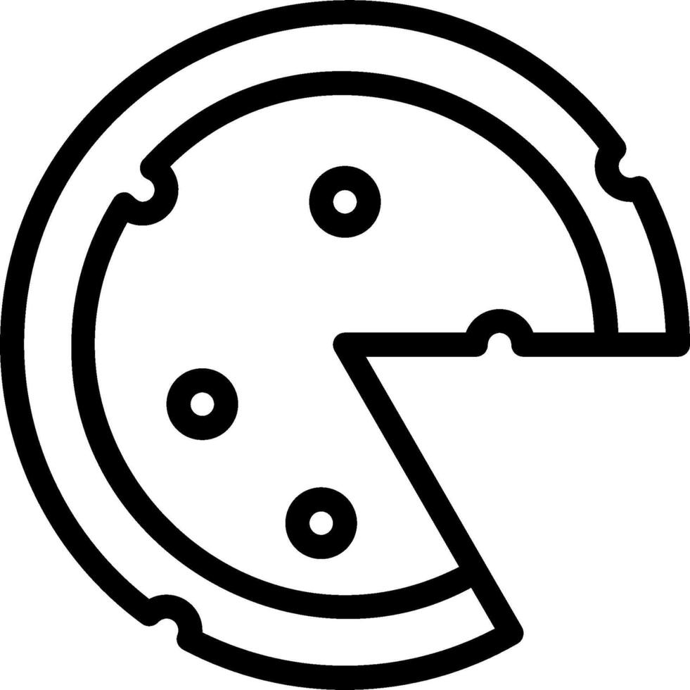 A pizza slice icon on a white background vector