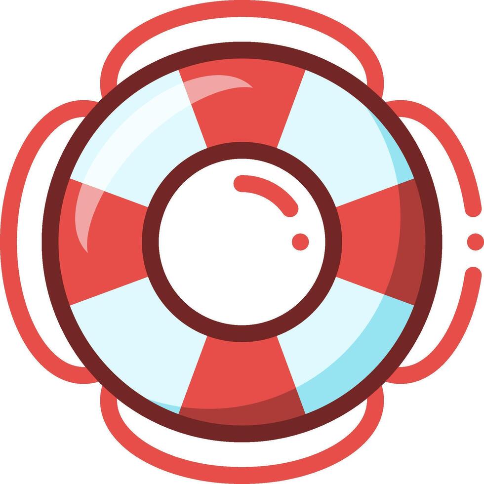 A life preserver icon on a white background vector