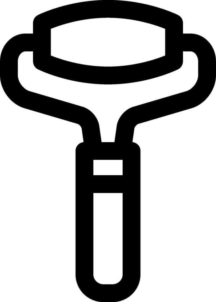 A black and white icon of a razor vector